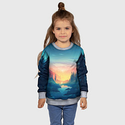 Свитшот детский Природа, цвет: 3D-меланж — фото 2