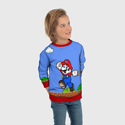 Свитшот детский Mario, цвет: 3D-красный — фото 2