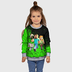 Свитшот детский Minecraft, цвет: 3D-меланж — фото 2