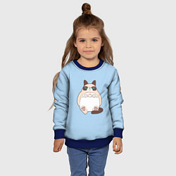 Свитшот детский Тоторный кот, цвет: 3D-синий — фото 2