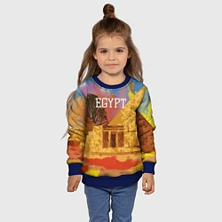 Свитшот детский Египет Пирамида Хеопса, цвет: 3D-синий — фото 2