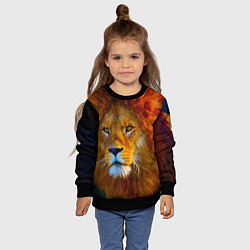 Свитшот детский Лев 3D, цвет: 3D-черный — фото 2