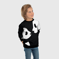 Свитшот детский Panda, цвет: 3D-черный — фото 2