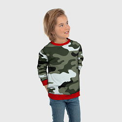 Свитшот детский Camouflage 2, цвет: 3D-красный — фото 2