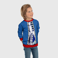 Свитшот детский КУРТКА САНСА SANS, цвет: 3D-красный — фото 2