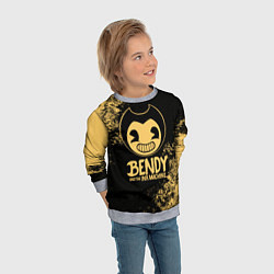 Свитшот детский Bendy And The Ink Machine, цвет: 3D-меланж — фото 2