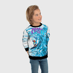 Свитшот детский Brawl STARS surfing, цвет: 3D-черный — фото 2