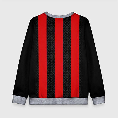 Детский свитшот AC MILAN 2021 - ДОМАШНЯЯ / 3D-Меланж – фото 2