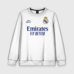 Свитшот детский REAL MADRID, домашняя 2021, цвет: 3D-белый