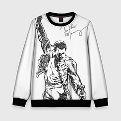 Свитшот детский Freddie Mercury, цвет: 3D-черный