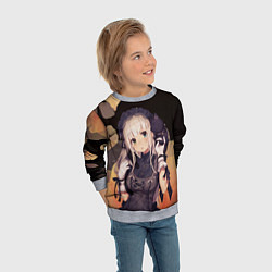 Свитшот детский Аниме Девушка, цвет: 3D-меланж — фото 2