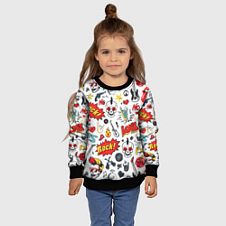 Свитшот детский Я ЛЮБЛЮ РОК, цвет: 3D-черный — фото 2