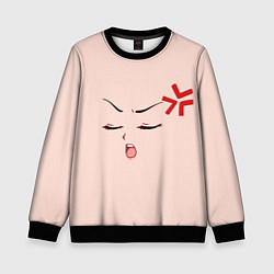 Свитшот детский Pleasure anime face, цвет: 3D-черный