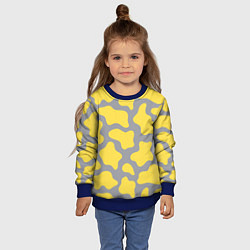 Свитшот детский Желто-серая корова, цвет: 3D-синий — фото 2