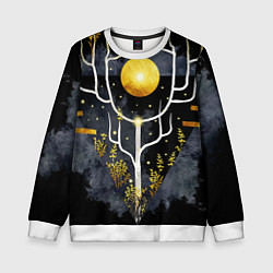 Детский свитшот Графит и золото: дерево жизни