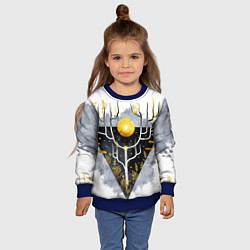 Свитшот детский Графит и золото: дерево жизни, цвет: 3D-синий — фото 2