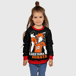 Свитшот детский Haikyuu Hinata Kageyama, цвет: 3D-красный — фото 2