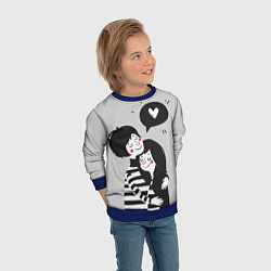 Свитшот детский Любовь, цвет: 3D-синий — фото 2