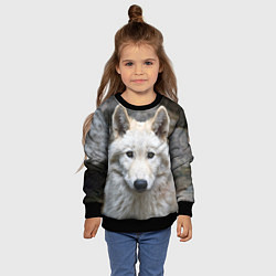 Свитшот детский Волк, цвет: 3D-черный — фото 2