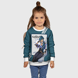 Свитшот детский Кэйа - Genshin Impact, цвет: 3D-белый — фото 2