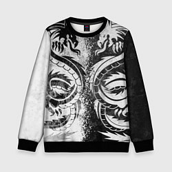 Свитшот детский ДРАКОНЫ DRAGONS, цвет: 3D-черный