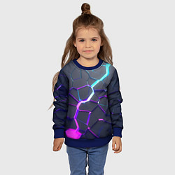 Свитшот детский НЕОНОВЫЙ РАЗЛОМ 3Д РАЗЛОМ, цвет: 3D-синий — фото 2