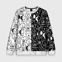 Свитшот детский BTS BT21, цвет: 3D-белый