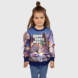 Свитшот детский ЭКШЕН Grand Theft Auto V, цвет: 3D-синий — фото 2