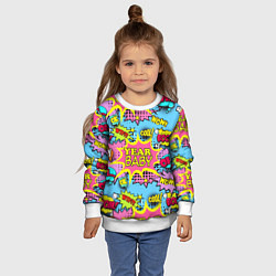 Свитшот детский Year baby Pop art print, цвет: 3D-белый — фото 2