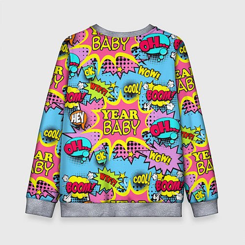 Детский свитшот Year baby Pop art print / 3D-Меланж – фото 2