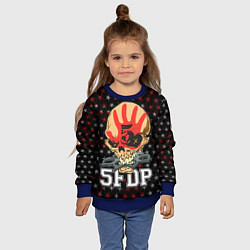Свитшот детский Five Finger Death Punch 3, цвет: 3D-синий — фото 2