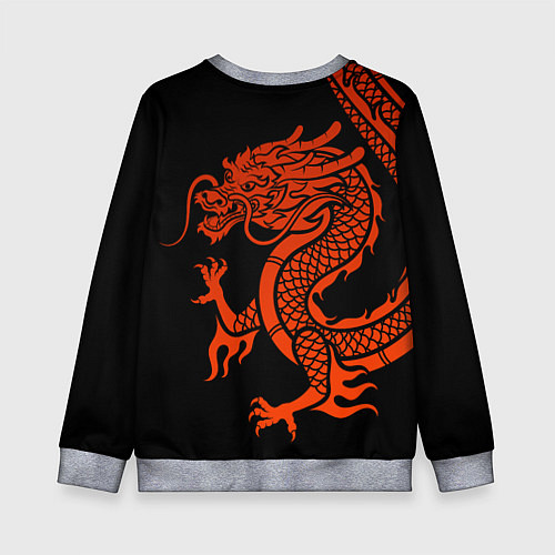 Детский свитшот RED CHINA DRAGON / 3D-Меланж – фото 2