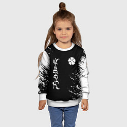 Свитшот детский Черный клевер, цвет: 3D-белый — фото 2