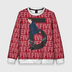 Свитшот детский FIVE FIVE FIVE, цвет: 3D-белый