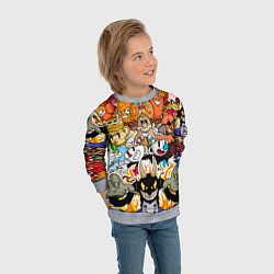 Свитшот детский CUPHEAD, цвет: 3D-меланж — фото 2