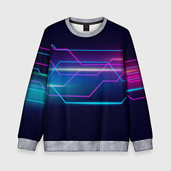 Свитшот детский Лазерные лучи, цвет: 3D-меланж