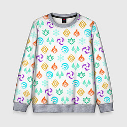 Детский свитшот GENSHIN IMPACT ЭМБЛЕМЫ