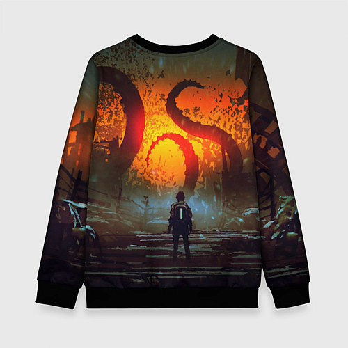 Детский свитшот Metro Exodus / 3D-Черный – фото 2
