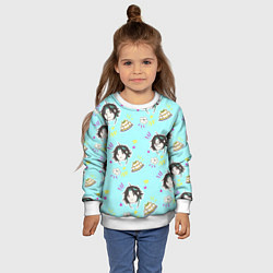 Свитшот детский Сяо и тофу, цвет: 3D-белый — фото 2