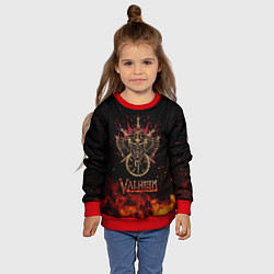 Свитшот детский Valheim символ черепа, цвет: 3D-красный — фото 2