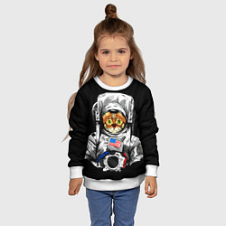 Свитшот детский Кот Космонавт США, цвет: 3D-белый — фото 2