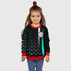 Свитшот детский МЕРСЕДЕС AQUA BLACK GRADIENT, цвет: 3D-красный — фото 2