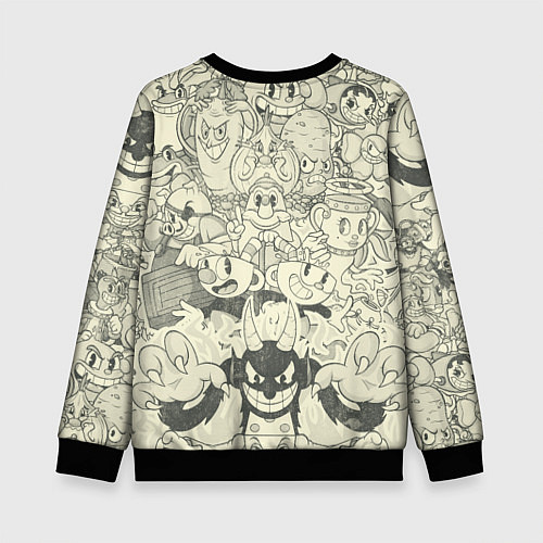 Детский свитшот Cuphead and Devil / 3D-Черный – фото 2