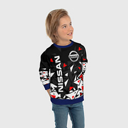 Свитшот детский NISSAN НИССАН ОСКОЛКИ, цвет: 3D-синий — фото 2