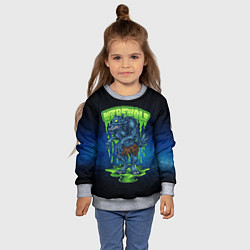 Свитшот детский Оборотень зомби, цвет: 3D-меланж — фото 2