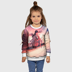 Свитшот детский Kakegurui Yumeko Jabami art, цвет: 3D-белый — фото 2