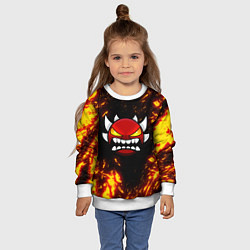 Свитшот детский Geometry Dash: Demon Z, цвет: 3D-белый — фото 2