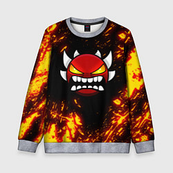 Свитшот детский Geometry Dash: Demon Z, цвет: 3D-меланж