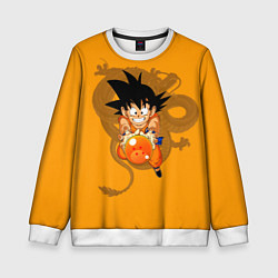 Свитшот детский Kid Goku, цвет: 3D-белый