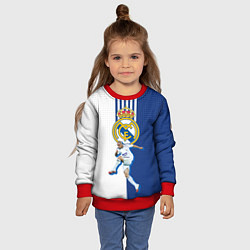 Свитшот детский Роберто Карлос Реал Мадрид, цвет: 3D-красный — фото 2